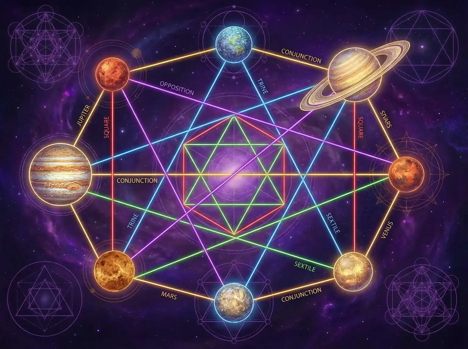 行星相位解读 - 突破禁忌的爱 | 占星学进阶